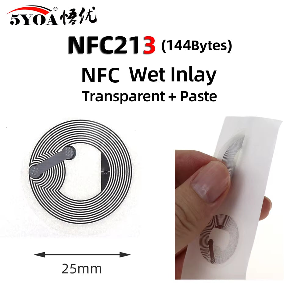 100Pcs/Lot NFC Lable Tag Sticker 13.56Mhz ISO14443A 213 Stickers Universal Lable Ntag213 RFID for All NFC Enabled Phones